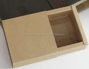 blank and unprinted kraft paper drawer boxes made from recycled kraft