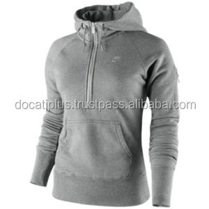OEM Personnalisé Hommes Demi Zip Hoodies Coton Polyester Mélange Doublé Imperméable Conception Solide - Product Image 5