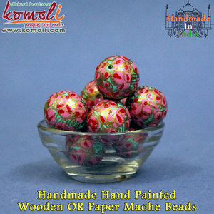 Vente en gros de perles de rocaille en papier peint à la main, couleur dorée, naturelle, pour bracelet, vente en gros - Product Image 5