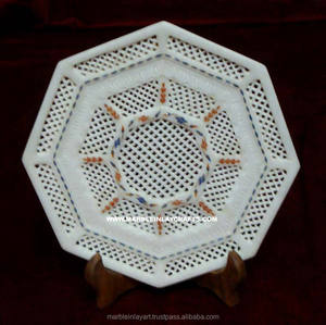 Plaque d'incrustation de marbre sculptée à la main - Product Image 1