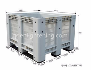 1200x1000mm büyük kutu katı HDPE plastik palet kutuları - Product Image 6