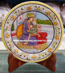 Belle Or Peint Plaque De Marbre - Product Image 1