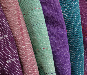 Bolsos de mano Kantha sólidos vintage - Product Image 4