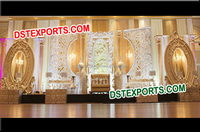 Derniers Panneaux Ovales pour Scène de Mariage, Panneau de Fond en Fibre de Verre, Design Impérial, Décoration de Scène, Durable, Taille Personnalisée, Vente en Gros