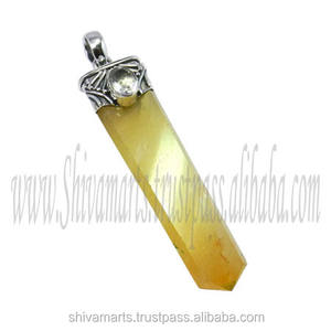 Belle Aventurine Naturelle Cristal Gemme Crayon Pendentif À La Main En Argent Sterling 925 Fine Jewelry Pendentifs Charmes Fine - Product Image 3