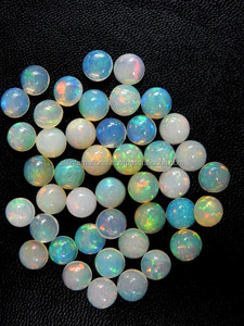 Venta al por mayor 6MM cabujón de ópalo etíope Venta caliente piedra redonda natural piedras preciosas sueltas - Product Image 3