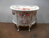 CONSOLE classique sculptée à la main en bois acajou, peinture à domicile, TABLE de meubles, couleurs