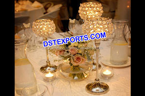 Nuevo diseño, lámpara de boda, piezas centrales de cristal dorado, mesa de boda, centro de mesa de cristal, decoración de boda, lámpara de cristal de EE. UU. - Product Image 3