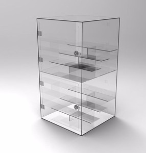 Bán buôn thời trang tùy chỉnh rõ ràng 3 tầng Acrylic hiển thị trường hợp hộp hiển thị với khóa - Product Image 6