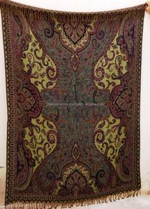 Belle couverture de styliste en laine bouillie de couleur Vintage, couvertures florales tissées à la main pour décor de plage et femmes - Product Image 4