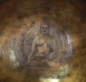 Bol chantant tibétain sculpté à la main spécial pour le yoga et la méditation Mantra-Bol de guérison sonore - Product Image 4