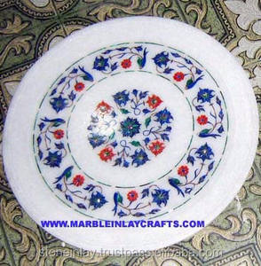 Plaque jetable à motif de marbre blanc, incrustation Unique - Product Image 1