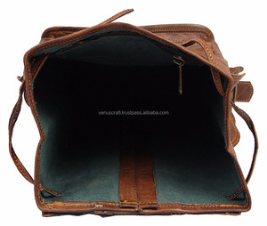 Wholesale 100% Genuine Leather Traveler Backpack Handmade Men & Women Travel Backpack Brown Color Bags Wholesale <b>Laptop</b> Backpack - Product Image 5