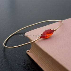 กำไลข้อมือเงินพลอยคาร์เนเลี่ยนสีทอง925-ของขวัญแต่งงานแบบคลาสสิก - Product Image 1