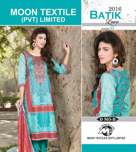 Batiq Pakistani Cotton Digital Print a Line <b>Dress</b> / Shalwar Kameez for Women - Product Image 4