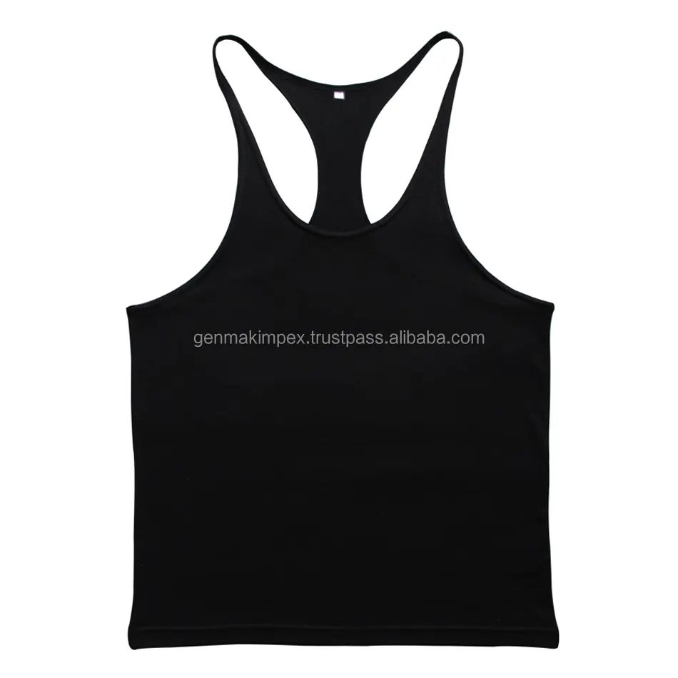 Top Selling Manufacturer Custom Logo Gym Fitness Men Bodybuilding Stringer Tank Top Gym Vest for Men's Cheap Price 2022