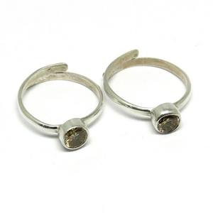 Belleza de verano Anillos de punta de Plata de Ley 925 con gemas, joyería de plata 925, color marrón, CZ, venta al por mayor - Product Image 2