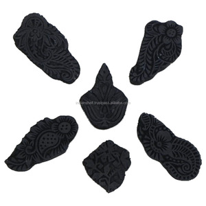 Bloques de impresión de madera mezclados hechos a mano para impresión en lienzo mayorista bloques de patrón de madera - Product Image 1