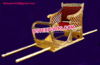 Palanquin Royal Traditionnel et Moderne, Doli, Palki pour Mariage, Événement, Fête, en Bois Traité, Durable, Taille Personnalisée, Princesse Raj