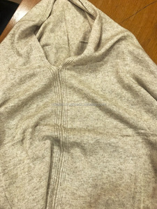 New Design Knit <b>Poncho</b> in 100% Cashmere <b>Wool</b> - Product Image 2