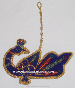 Zari Hand Embroidery Christmas Hanging X-Mas Ornaments - Product Image 1