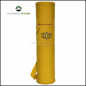 Sac à cordon en coton de taille personnalisée avec la dernière broderie de fleurs pour tapis de yoga - Product Image 6