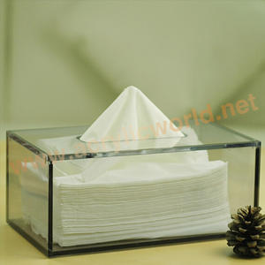 Boîte à mouchoirs boîte à mouchoirs en acrylique carrée noire personnalisée de qualité supérieure pour hôtel boîte à mouchoirs en acrylique promotionnelle/porte-serviettes - Product Image 4