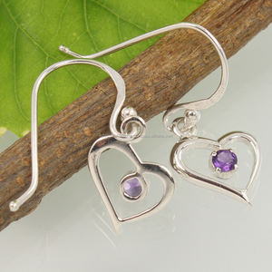 Naturel Violet Fantaisie Améthyste Pierres Précieuses Boucles D'oreilles Lunette Réglage Pur 925 Solide Sterling Sliver Fine Jewelry Cadeau Pour Les Personnes Aimées - Product Image 2