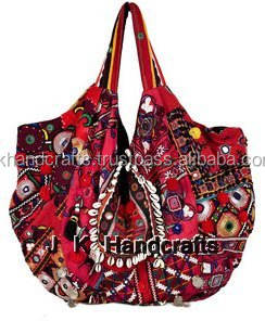 Nuevo Bolso de Mano Estilo Vintage Indio Banjara, Bolso Tote con Parches de Sari, Bolso Bordado Tribal - Product Image 2