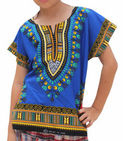 Niños Africano Tradicional Dashiki Tribal Festival Hippie Camisa Top Tradicional Bebé Niños Dashiki-Boho Vestido Blusa S M L XL 2xl