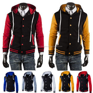 Shemax <b>Mens</b> Hoodie Sweatshirt Hooded <b>Baseball</b> College <b>Jacket</b> Coat Tops - Product Image 4