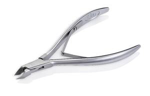 NGHIA OMI CB-202 Pince à cuticules en acier inoxydable chromé de qualité supérieure avec double ressort et joint en boîte - Product Image 2