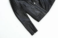 Valeriano Romano VRB0090 Veste unisexe en cuir de vache véritable et fourrure de mouton, style racer, blazer d'hiver, tissu respirant, finition lavée, OEM