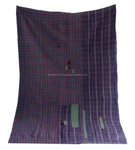 Vintage Floral Design Kantha <b>Quilt</b> Twin Size Best Quality Embroidered Kantha <b>Blanket</b> - Product Image 3