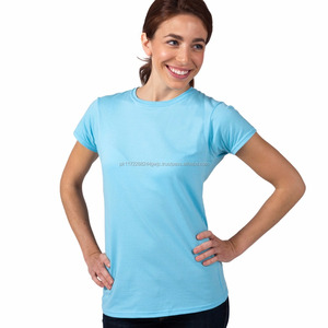New Design Wholesale Plain Breathable Women Custom logo Printed Summer t <b>Shirt</b> Fine Quality Soft Comfortable Leisure t <b>Shirts</b> - Product Image 5