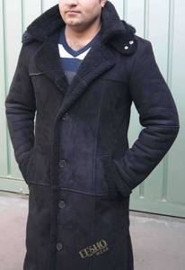 Veste enduite en cuir pour hommes, dernière conception, col en fourrure à capuche, vêtements d'extérieur décontractés OEM, vente en gros du logo avant du Pakistan - Product Image 4