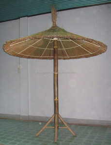 Parasol écologique gonflable pliable en bambou, en feuilles de palmier et en feuilles de cocotier pour une utilisation en extérieur - Product Image 5