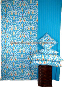 Ikat Kantha Bedspread Ikat 2 Pillow 2 <b>Cushion</b> <b>Cover</b> Set - Product Image 5