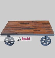 Table intercalaire en bois et en fer, burins, meubles industriels, fabricants, extracteur