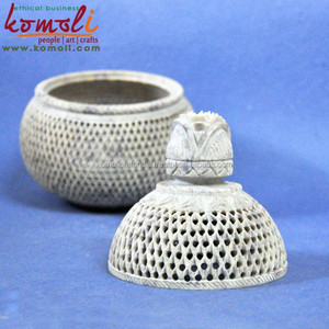 Finest Handmade Soapstone Tealight Candle Holde Intricately Carved Decorative Home & Table Accent - Product Image 5