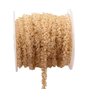 NanPlanetSilver Crystal Quartz Gemstone Cadena de racimo de plata esterlina - Product Image 1