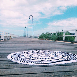 Toallas de playa redondas, hechas en Turquía, directo del fabricante, Colección RBT del sol griego blanco redondeado - Product Image 4