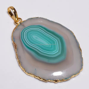 Colgantes de latón de piedras preciosas druzy de cuarzo solar, joyería al por mayor, joyería de latón antiguo, colgantes chapados en oro - Product Image 1