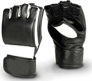 PU leather black and white gloves - Product Image 1