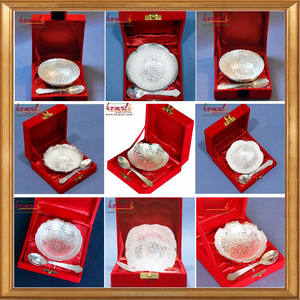 Flower design silver plated bowls Indian <b>wedding</b> <b>favor</b> Diwali gifts <b>wedding</b> gift for guest - Product Image 6