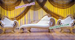 ชุดโซฟาอิตาลีเงินสำหรับงานแต่งงานแบบเอเชีย,ชุดโซฟาแต่งงานสมัยใหม่สีเงินแกะสลักบัลลังก์ล่าสุด - Product Image 4