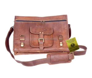 Lowell Designer Craft Leather Messenger Bag Large Durable Buckle Closure Business Style Stylish <b>Backpack</b> <b>Straps</b> Lightweight All - Product Image 6