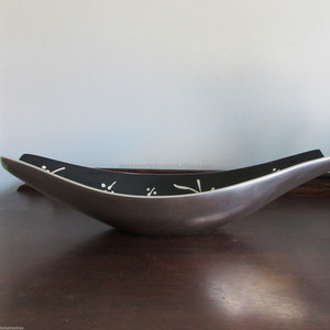 Unique abstract design decorative <b>metal</b> <b>bowl</b> with artistic finish perfect for centerpieces dining decor and gifting - Product Image 2