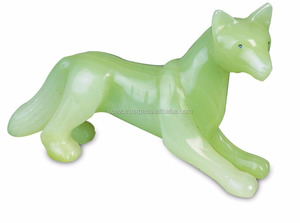 Statue de chiot blanc en marbre, sculpture de chien Onyx, Statue en marbre faite à la main de chien animal Onyx bon marché ou Figurine animale de chien pour la maison - Product Image 2