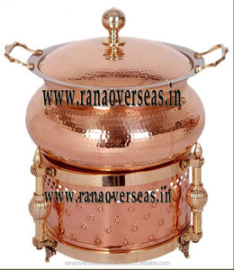 เครื่องอุ่นอาหารจานร้อนทองแดงอุปกรณ์จัดเลี้ยงอาหารบุฟเฟ่ต์ราคาถูกออกแบบโดยใช้ค้อนทุบ - Product Image 3